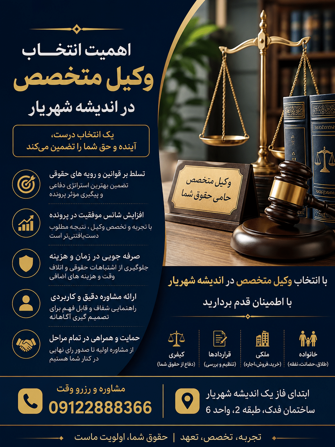داشتن وکیل متخصص در اندیشه شهریار